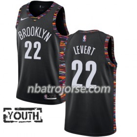Barn Brooklyn Nets Tröja Caris LeVert 22 2018-19 Nike City Edition Svart Swingman